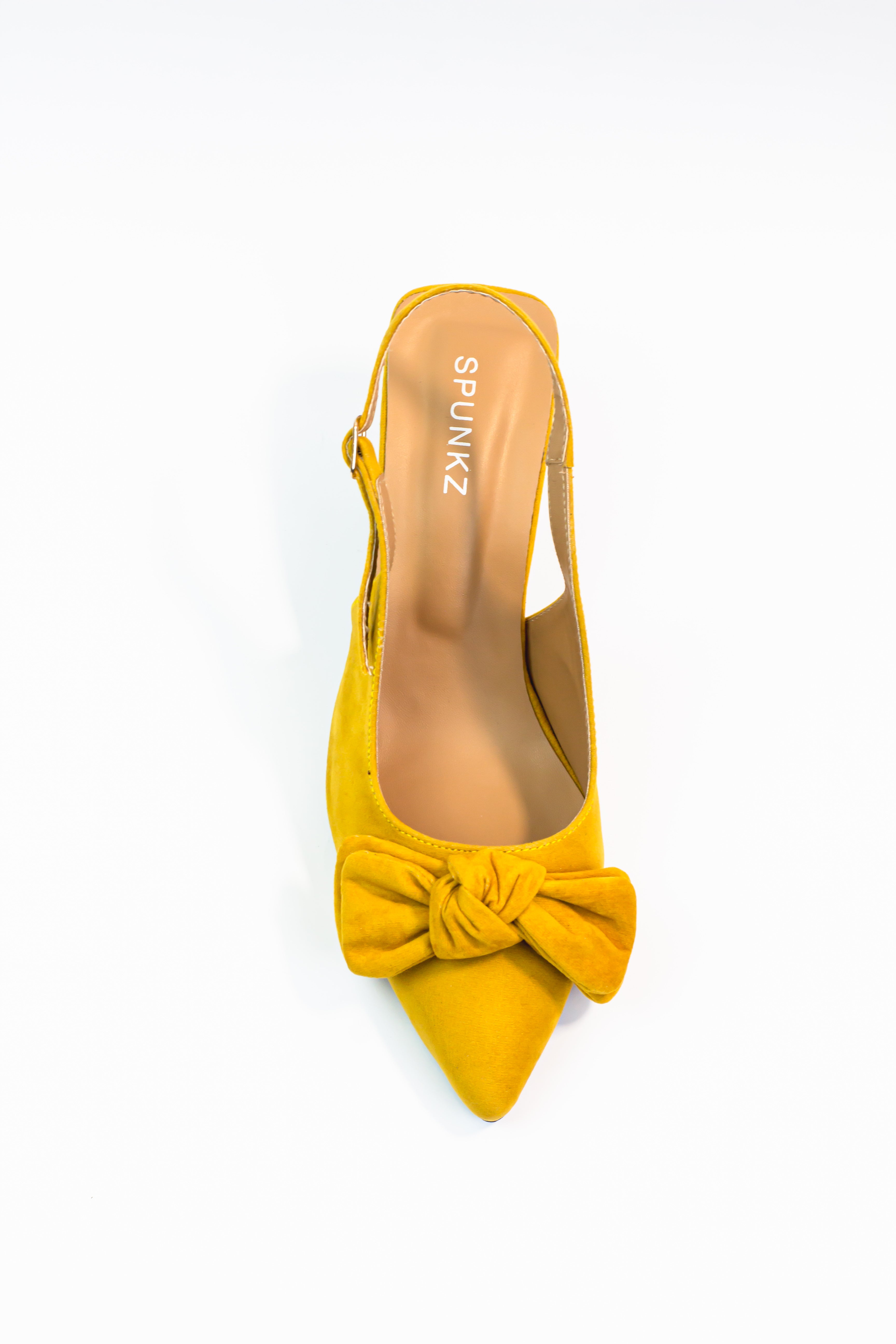 Mustard open toe heels fashion