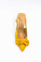 Melina Mustard Bow Heel - Spunkz