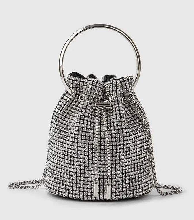 Spunkz Diamond Bucket Rhinestones Bag