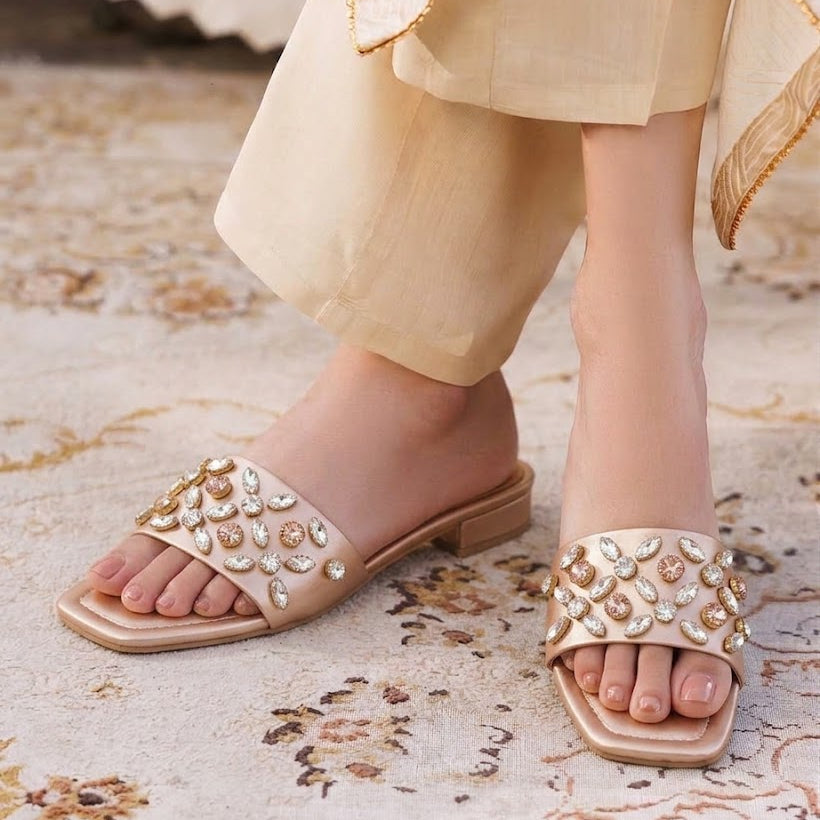 Marquise Stones Flat Slides