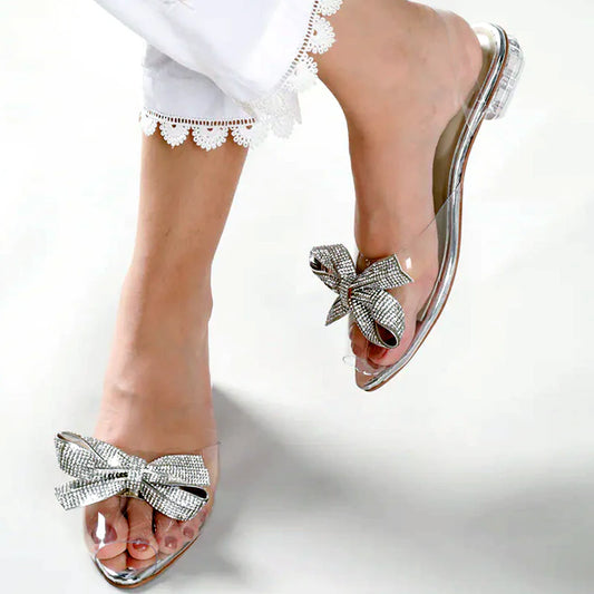 Transparent Bow Flats (Silver)