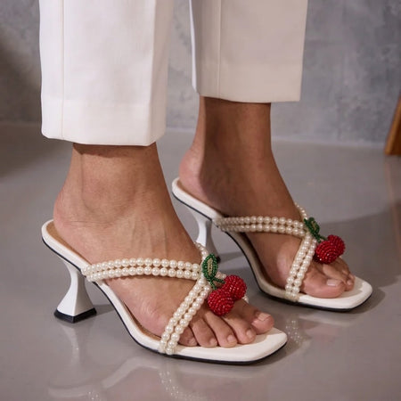 Cherry on top White Heel