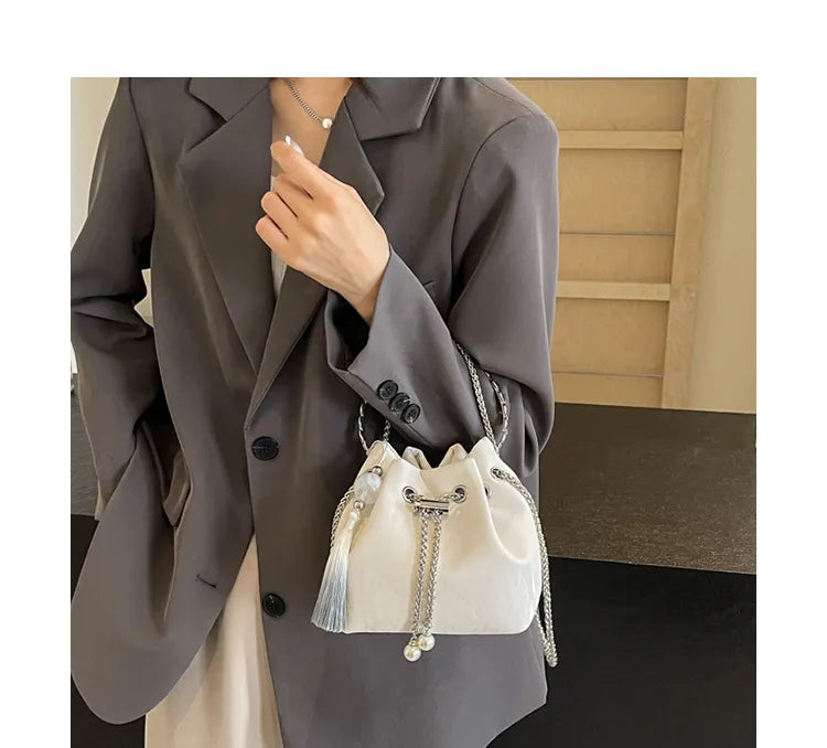 White Potli Bag 9889